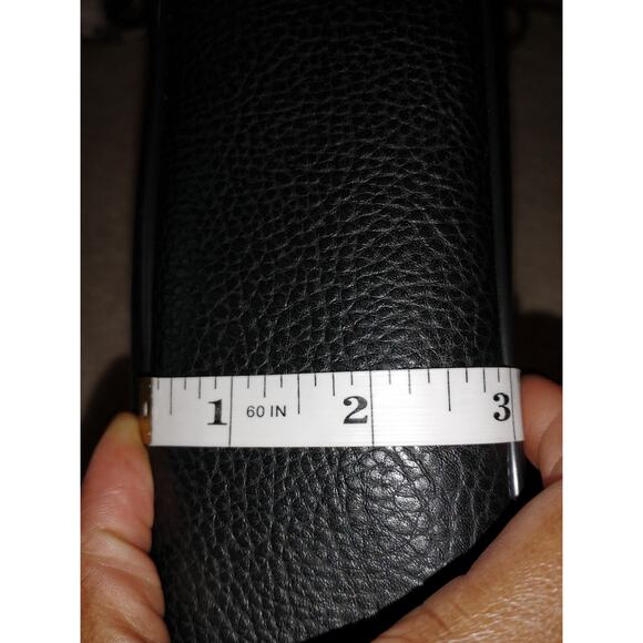 La Tour Eiffel 1887 Black Brown Pebbled Shoulder Bag Handbag Gold Hardware - Picture 11 of 16